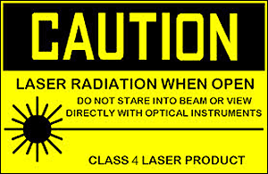 laser warning placard