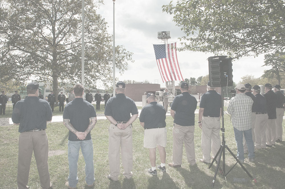 photo of BVA members at flag ceremony