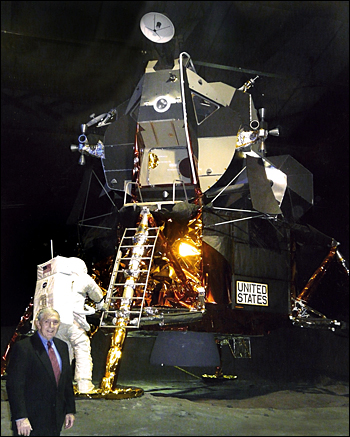 Zito in front of a real lunar module