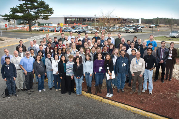 RapiData participants in front of the NSLS-II construction site