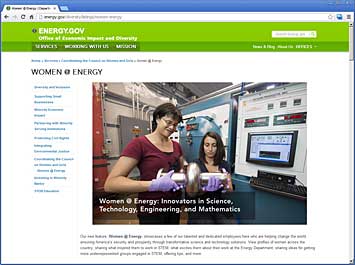 U.S. Department of Energy's "Women @ Energy" series