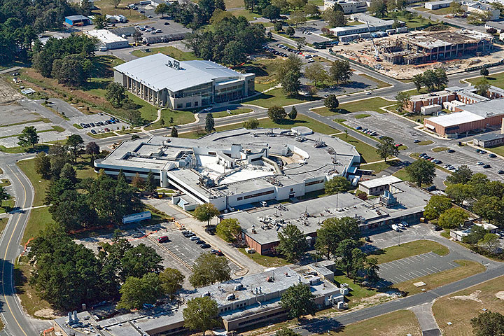 An aerial view of NSLS