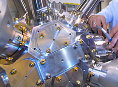 scientist Eli Stavitski is shown at NSLS-II's Inner Shell Spectroscopy beamline