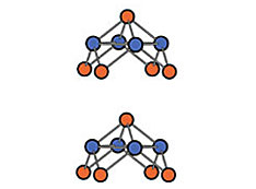 A schematic of the arrangement of the Se and Fe atoms