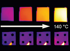 thermal images of samples