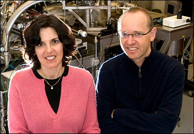 CFN scientists Eli Sutter (left) and Peter Sutter