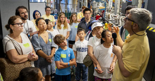 photo of people listening to a tour guide