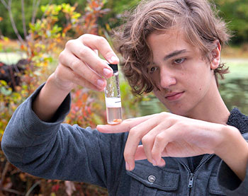 student at Peconic estuary