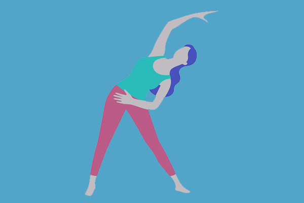 illustration of a woman stretching