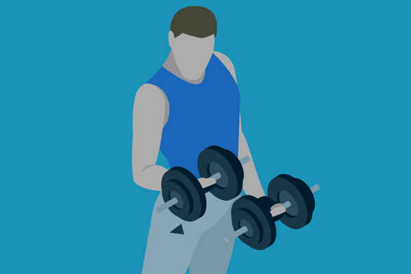 illustration of a weightlifter