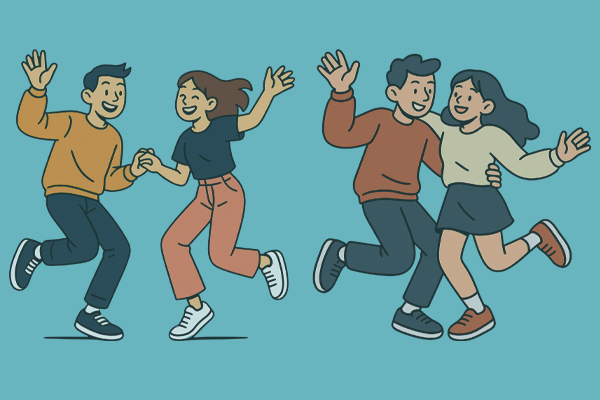 illustration of couples dancing