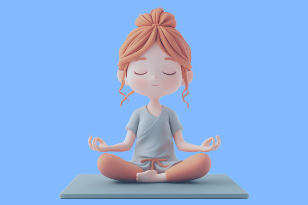 illustration of person meditating