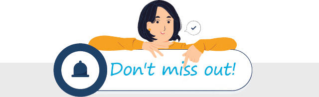 cartoon of a person pointing at a subscribe sign