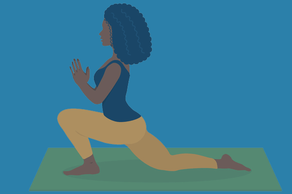 illustration of woman doing yoga
