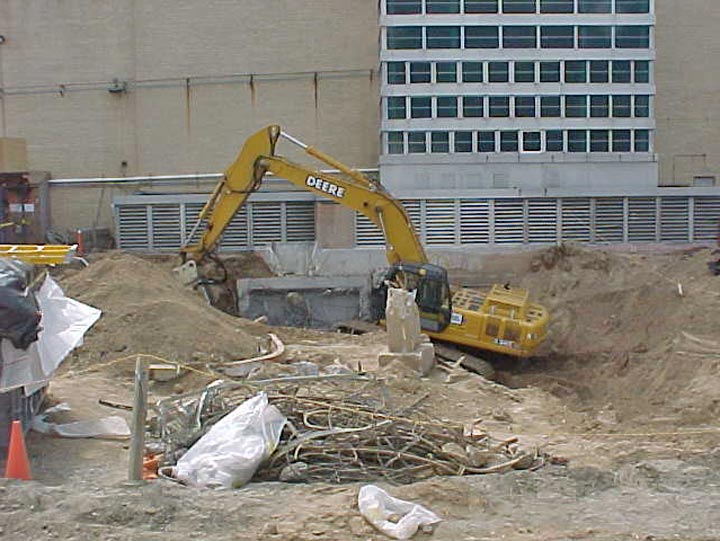 Excavation and demolition of the canal