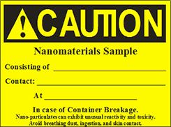 nanomaterials warning label