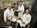 September 2012: John and Mark with Ivan Bozovic in front his Molecular Beam Epitaxy system.