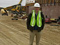 March 2010: John at the NSLSII construction site