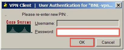 User Authentication Window