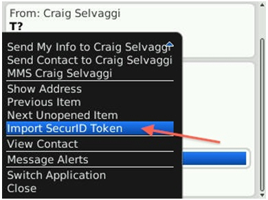 Import SecurID Token