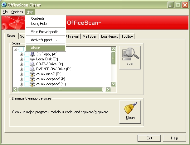 OfficeScan Client window