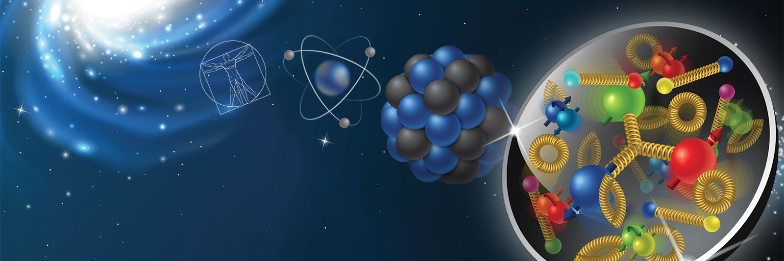 Nuclear physics conceptual illustration