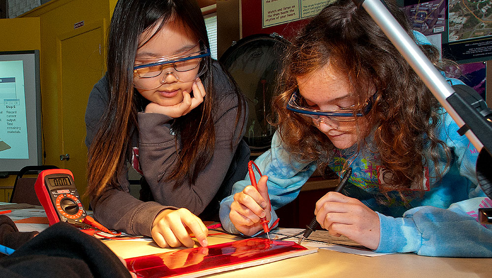 image of students engaged in lab activity