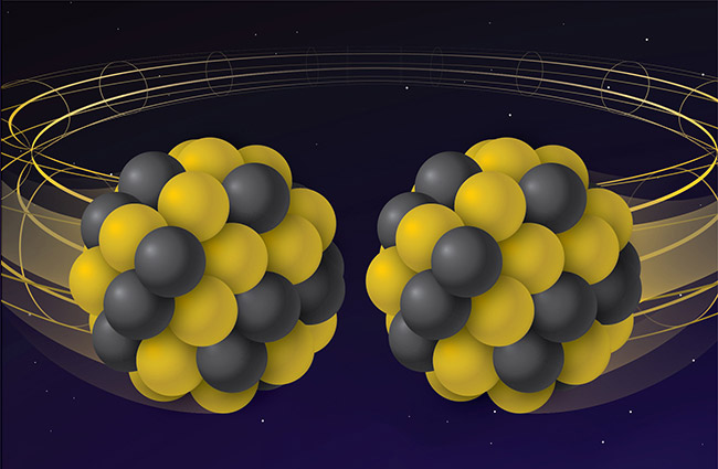 conceptual image of a RHIC collision