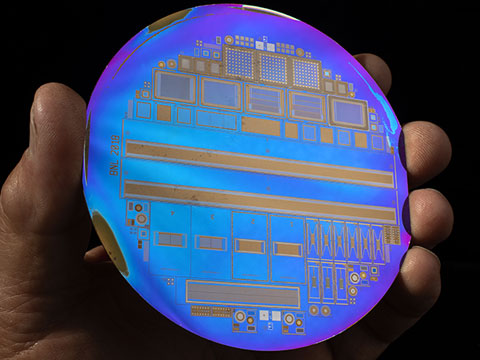 photo of silicon sensor wafer
