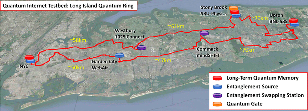 map of long island showing quantum ring