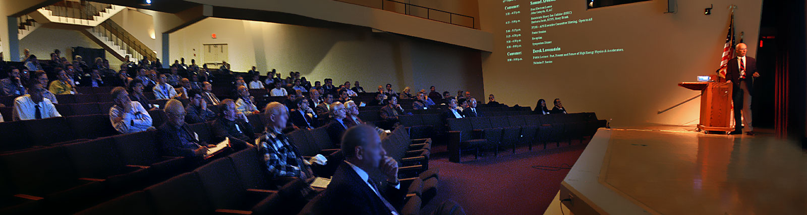 photo of Berkner Hall lecture crowd