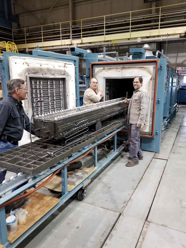 Coil load into reaction oven.