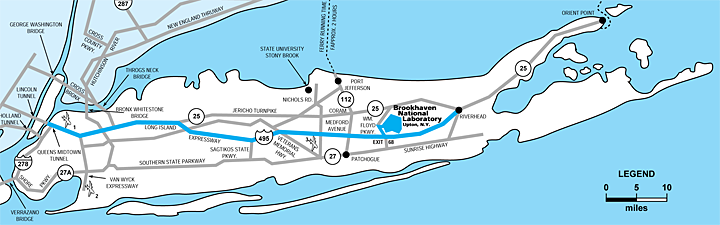 Laboratório Nacional de Brookhaven - Mapa - Brookhaven, Nova York