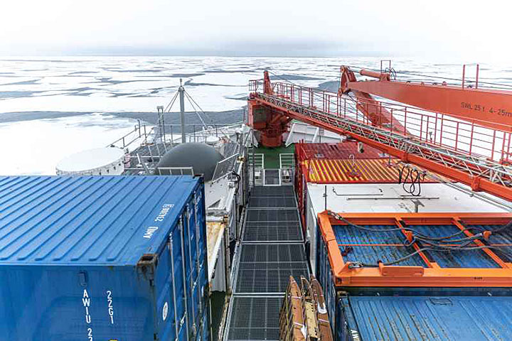 view from the bridge of the Polarstern