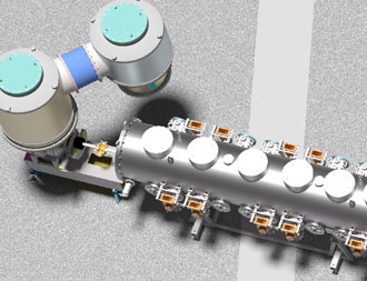 schematic of the Cornell-Brookhaven Energy Recovery Linac Test Accelerator