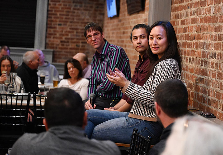 Esther Tsai responding to an audience question