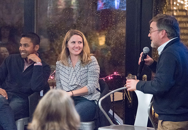 Photo of Sanjaya Senanayake, Eric Stach, and Ashleigh Baber