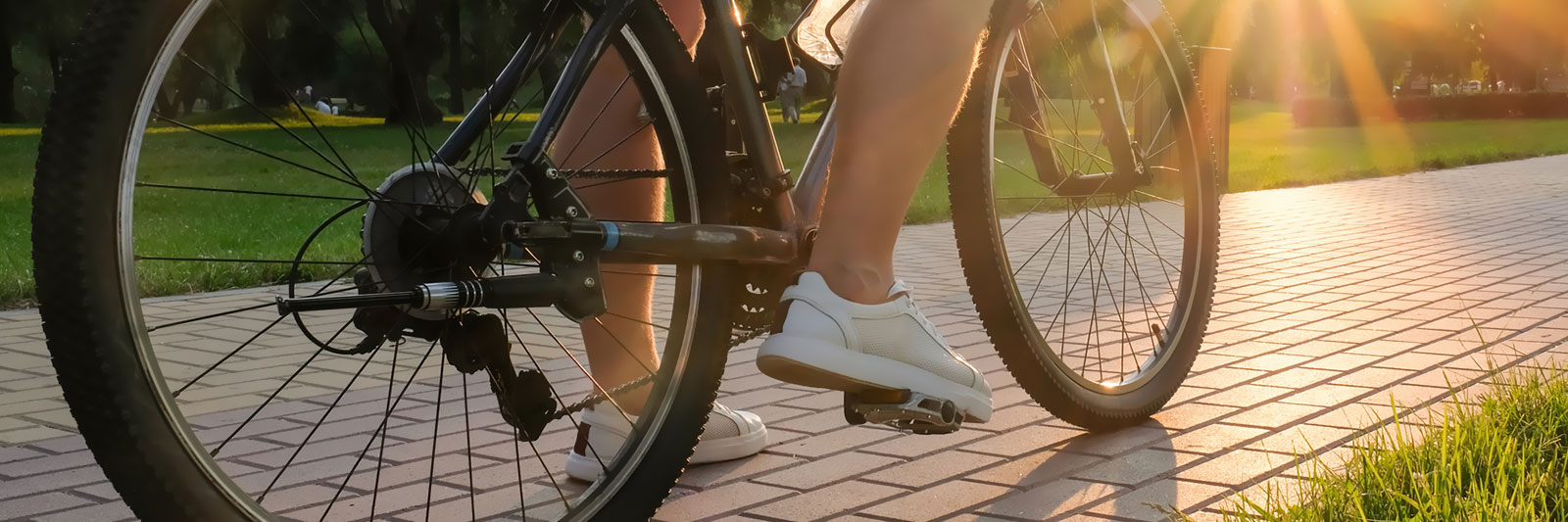 photo of a bicycle and rider