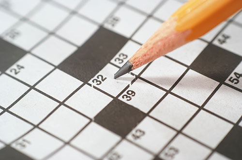 photo of crossword puzzle