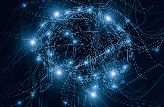 illustration of an electronic brain