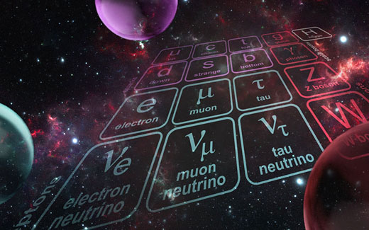 photo of a particle symmetry diagram floating in space