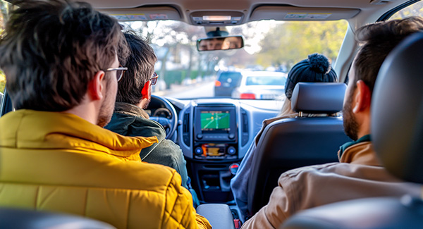 photo of people inside a car