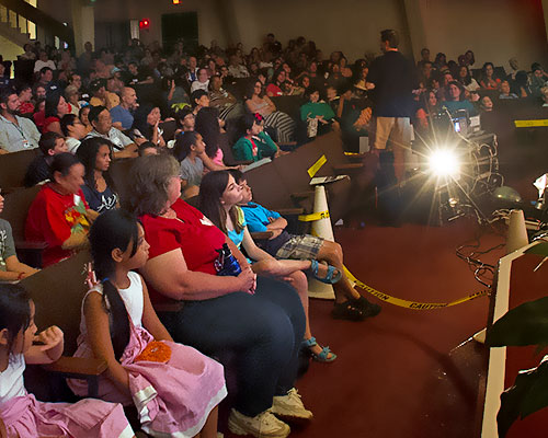 photo of audience at chemistry show