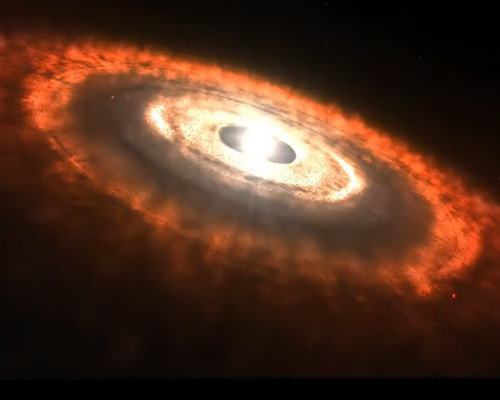 artist interpretation of a protoplanet