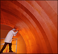 The STAR TPC under construction at the U.S. Department of Energy's Lawrence Berkeley National L