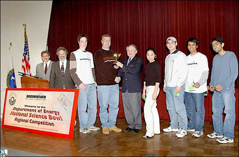 Photo of Science Bowl winners