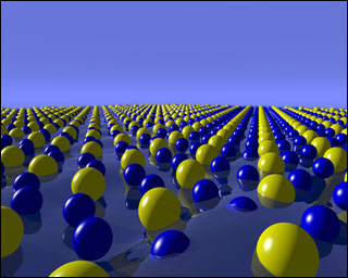 Image of gold and silicon atoms