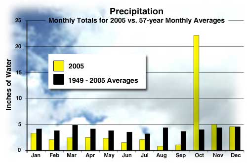 Graph of 2005 precipitation data
