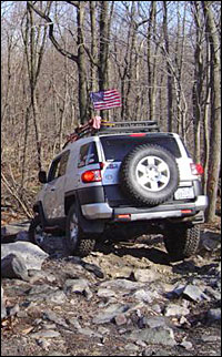 Photo of FJ Cruiser on the trail