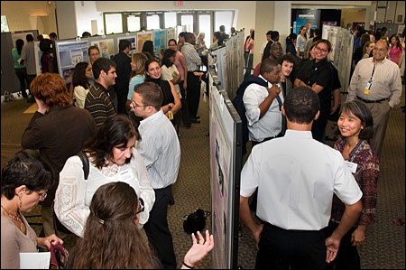 Students at poster session